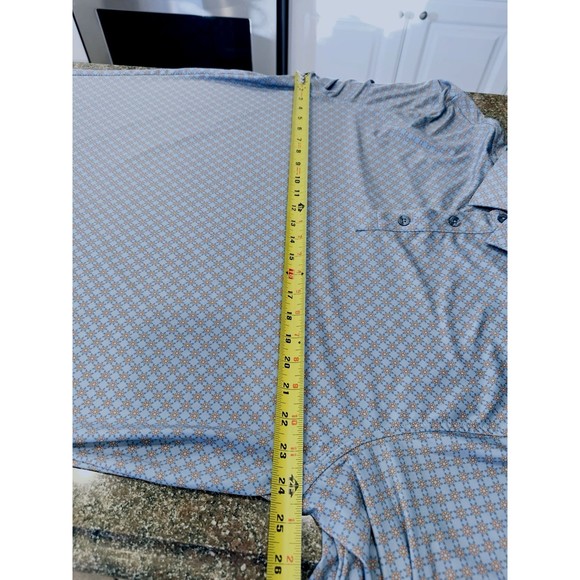 Straight Down‎ Performance Golf  Polo Shirt AOP Blue 2XL Baby Blue floral print - Picture 9 of 13